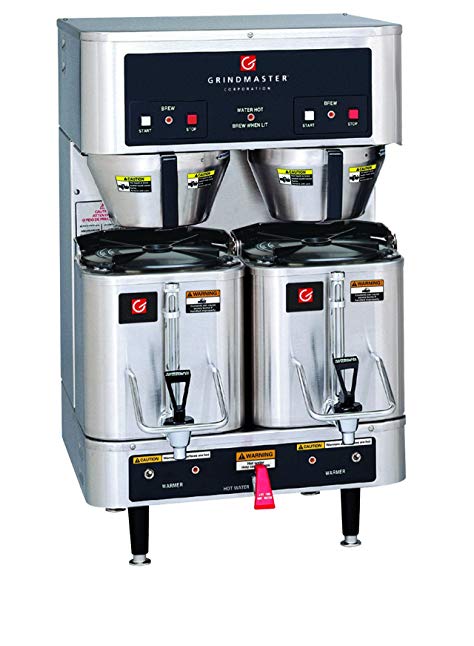 Grindmaster-Cecilware P400E 120/208 volt Dual Shuttle Brewer with 2 CS-LL Shuttle, 1.5-Gallon, Stainless Steel