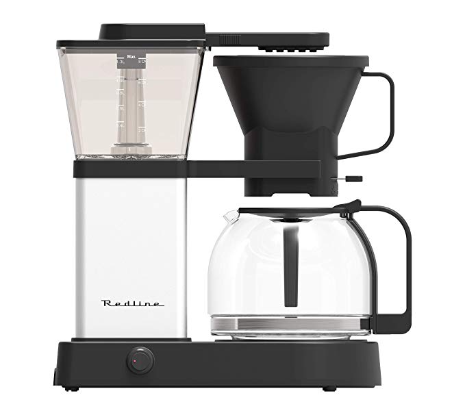 Redline MK1 8 Cup Coffee Brewer with Glass Carafe, Hot Plate and Pre-Infusion Mode (Summer 2018 Refresh)