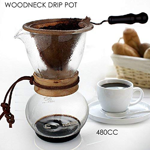 Woodneck Coffee Brewer 480CC 3-4cups coffee Maker